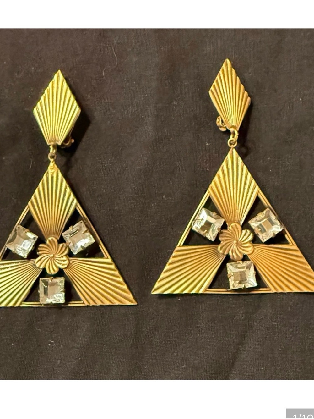Joseff of Hollywood vintage earrings, 1940’s ca, American